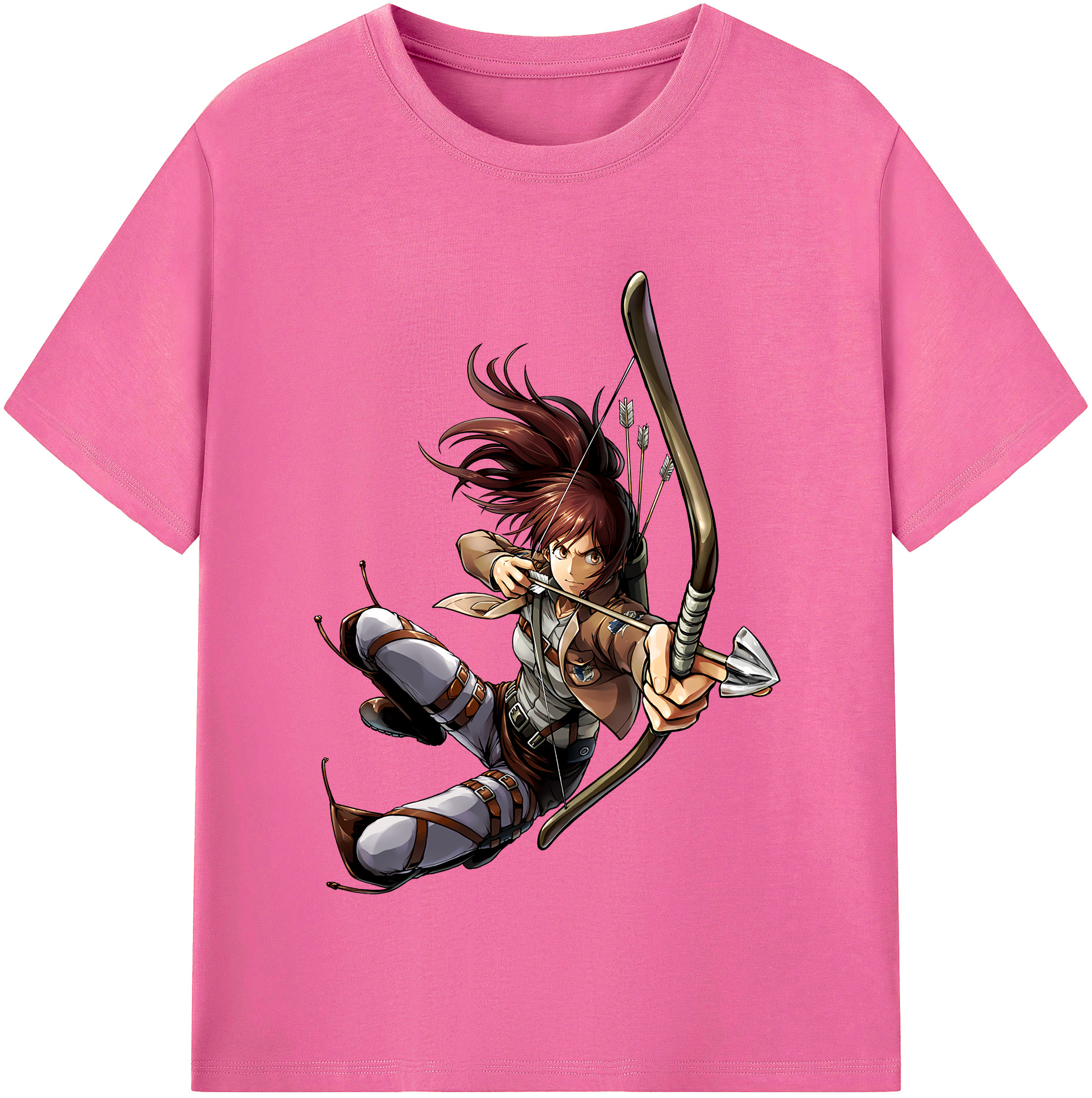 （画像用） 進撃の巨人 サシャ·ブラウス Attack on Titan Sasha Blaus レディースカジュアルプリントTシャツ（綿100％）